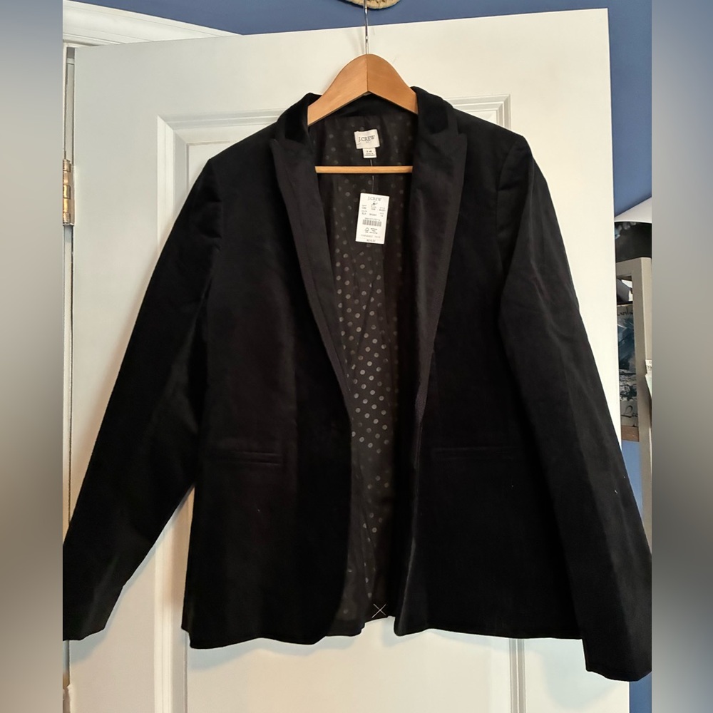 J Crew Factory velvet blazer sz 14 NWT